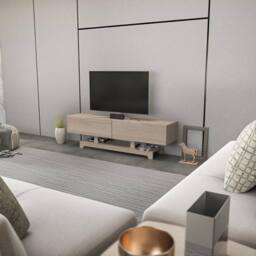 Decorotika Tera TV Stand TV Unit for TVs up to 72 inches in Light Grey - thumbnail 5