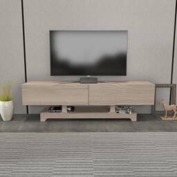 Decorotika Tera TV Stand TV Unit for TVs up to 72 inches in Light Grey - thumbnail 3