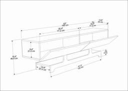 Decorotika Tera TV Stand TV Unit for TVs up to 72 inches in Light Grey - thumbnail 6