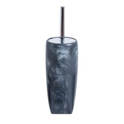 Showerdrape Octavia Grey Marble & Chrome Toilet Brush & Holder - thumbnail 3