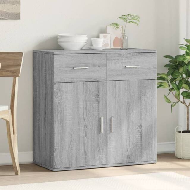 Berkfield Home Sideboard Grey Sonoma 79x38x80 cm Engineered Wood - Size: 79 x 38 x 80 cm - image 1