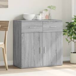 Berkfield Home Sideboard Grey Sonoma 79x38x80 cm Engineered Wood - Size: 79 x 38 x 80 cm - thumbnail 1