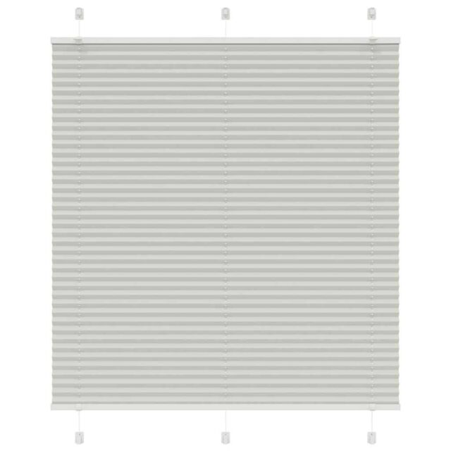 Berkfield Home Pleated Blind Light Grey 115x150 cm Fabric Width 114.4 cm Polyester - image 1