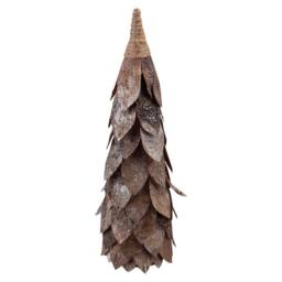 VFM e-Store Christmas Wood Cone Decoration 48cm x 20cm Brown X 1 - Size: 48 cm x 20 cm