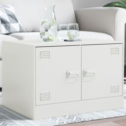 Berkfield Home Coffee Table White 67x50x44 cm Steel - Size: 67 x 50 x 44 cm