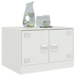 Berkfield Home Coffee Table White 67x50x44 cm Steel - Size: 67 x 50 x 44 cm - thumbnail 4