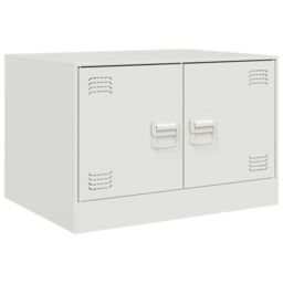 Berkfield Home Coffee Table White 67x50x44 cm Steel - Size: 67 x 50 x 44 cm - thumbnail 2