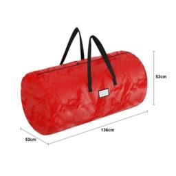Shatchi Christmas Tree Storage Bag with Handles - Large Size 136x53cm in Red - Size: 136x53 cm - thumbnail 2