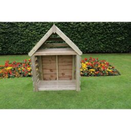 Churnet Valley Garden Furniture Ltd Buttercup Deluxe Firewood Log Store, kindling & log shelter in Brown - thumbnail 3
