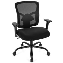 Costway Adjustable Computer Mesh Office Chair Ergonomic Executive Chair in Black - thumbnail 1