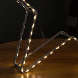 Samuel Alexander 38cm Light up Christmas Dewdrop Christmas Star Decoration with Warm White LEDs in Grey - thumbnail 7