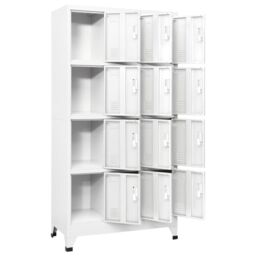 Berkfield Home Locker Cabinet with 12 Compartments 90x45x180 cm in Grey - Size: 90 x 45 x 180 cm - thumbnail 3