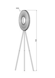 K LIVING Riley Black Led Floor or Table Lamp with White Shade - thumbnail 3