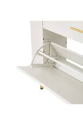 Living and Home Golden Accent Multifunctional Storage Shoe Cabinet in White - thumbnail 5