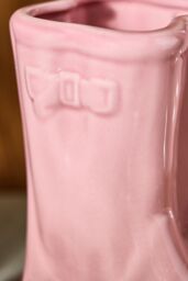 Dibor Pink Double Wellington Boots Large Ceramic Indoor Outdoor Flower Pot Garden Planter Pot H29.5 x W24cm - thumbnail 4