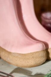 Dibor Pink Double Wellington Boots Large Ceramic Indoor Outdoor Flower Pot Garden Planter Pot H29.5 x W24cm - thumbnail 3