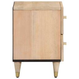 Berkfield Home Bedside Cabinets 2 pcs 40x33x46 cm Solid Wood Mango in Brown - Size: 40 x 33 x 46 cm - thumbnail 5