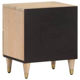 Berkfield Home Bedside Cabinets 2 pcs 40x33x46 cm Solid Wood Mango in Brown - Size: 40 x 33 x 46 cm - thumbnail 6