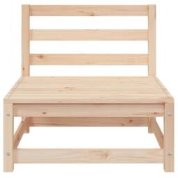 Berkfield Home Garden Sofa Armless with Footstool Solid Wood Pine in Natural - thumbnail 6