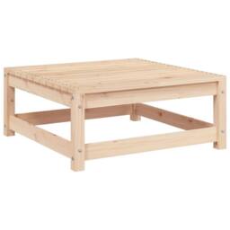 Berkfield Home Garden Sofa Armless with Footstool Solid Wood Pine in Natural - thumbnail 7