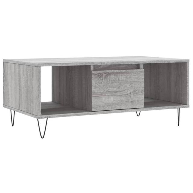 Berkfield Home Coffee Table Grey Sonoma 90x50x36.5 cm Engineered Wood - image 1