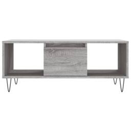 Berkfield Home Coffee Table Grey Sonoma 90x50x36.5 cm Engineered Wood - thumbnail 5