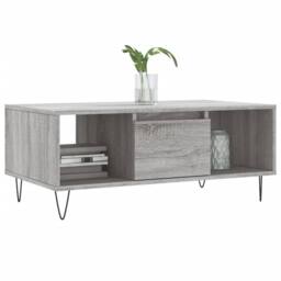 Berkfield Home Coffee Table Grey Sonoma 90x50x36.5 cm Engineered Wood - thumbnail 3