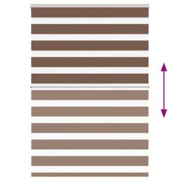 Berkfield Home Zebra Blind Brown 100x150 cm Fabric Width 95.9 cm Polyester - thumbnail 5