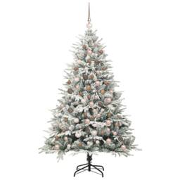 Berkfield Home Artificial Pre-lit Christmas Tree with Ball Set Green 180 cm - thumbnail 4