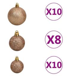Berkfield Home Artificial Pre-lit Christmas Tree with Ball Set Green 180 cm - thumbnail 8