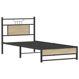 Berkfield Home Bed Frame without Mattress Sonoma Oak 80x200 cm Engineered Wood in Light Oak - thumbnail 3