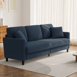 Dprodo Modern 210CM Teddy 3-Seater Sofa in Blue - thumbnail 6