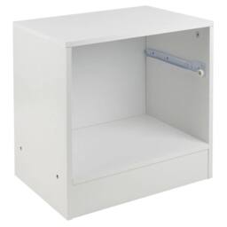 SPETLEK Wooden Bedside Cabinet 1 Drawer Compact Nightstand Side in White - thumbnail 4