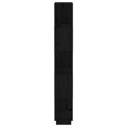 Berkfield Home Beautiful Book Cabinet/Room Divider Black 80x25x163.5 cm Solid Wo - thumbnail 6