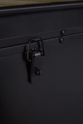 Orsina Square Coffee Table with Storage, Square Wood Coffee Table, Coffee Table Trunk, Industrial Coffee Table in Black - thumbnail 4