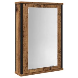 Berkfield Home 2 Piece Bathroom Furniture Set Old Wood Engineered Wood in Brown - thumbnail 5