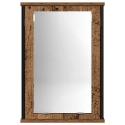 Berkfield Home 2 Piece Bathroom Furniture Set Old Wood Engineered Wood in Brown - thumbnail 7