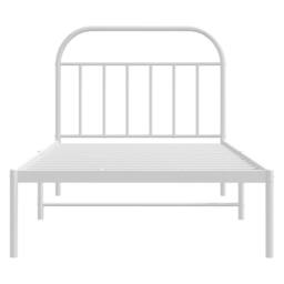 Berkfield Home Metal Bed Frame with Headboard White 100x200 cm - thumbnail 6