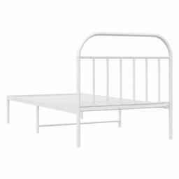 Berkfield Home Metal Bed Frame with Headboard White 100x200 cm - thumbnail 8