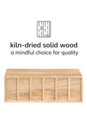 MH London Solid Wood Floating Wall Storage Shelf with Push-to-Open Drawer - Arlo in Natural - thumbnail 5