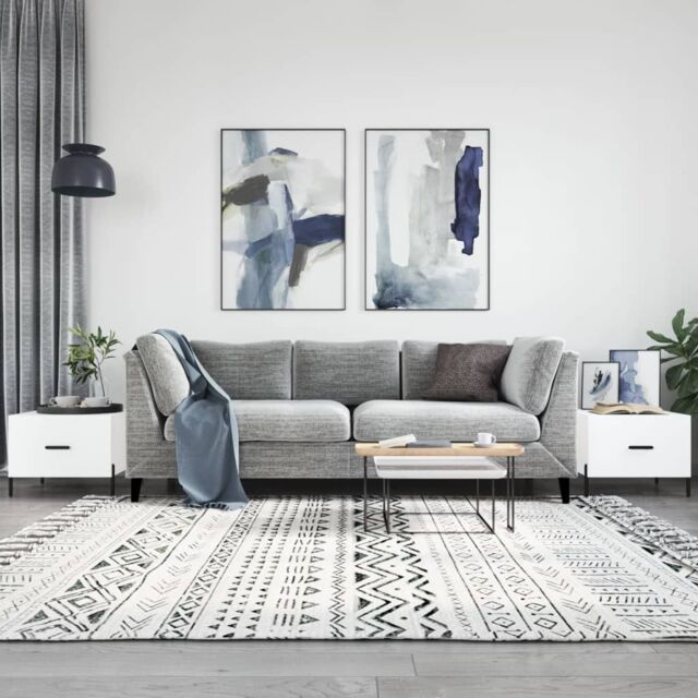 Berkfield Home Coffee Tables 2 pcs White 50x50x40 cm Engineered Wood - Size: 50 x 50 x 40 cm - image 1