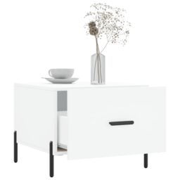 Berkfield Home Coffee Tables 2 pcs White 50x50x40 cm Engineered Wood - Size: 50 x 50 x 40 cm - thumbnail 4
