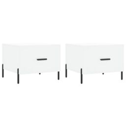 Berkfield Home Coffee Tables 2 pcs White 50x50x40 cm Engineered Wood - Size: 50 x 50 x 40 cm - thumbnail 2