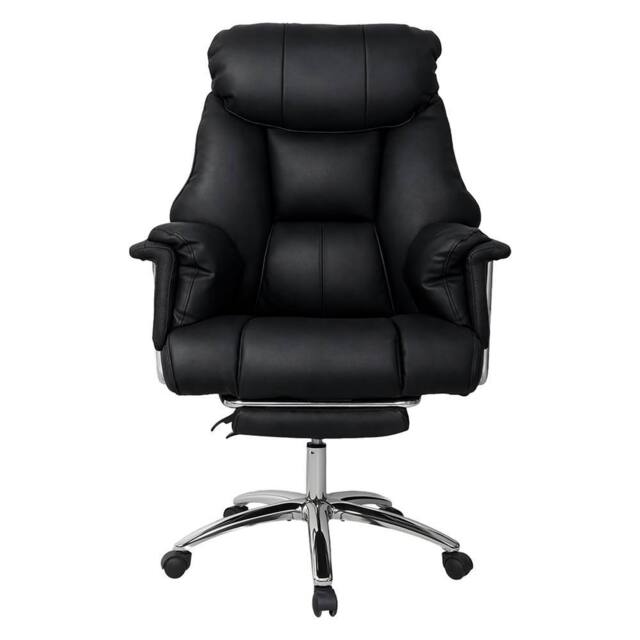 Levede Executive Office Chair Wide Spring Cushion Recliner Footrest in Black - image 1