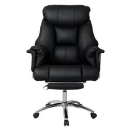 Levede Executive Office Chair Wide Spring Cushion Recliner Footrest in Black - thumbnail 1