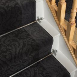 runrug Grey Baroque Stair Carpet Runner - Size: 60 cm x 450 cm - thumbnail 2