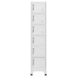 Berkfield Home Locker Cabinet Light Grey 38x40x180 cm Steel - Size: 38 x 40 x 180 cm - thumbnail 2