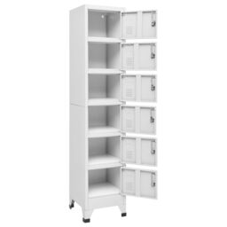 Berkfield Home Locker Cabinet Light Grey 38x40x180 cm Steel - Size: 38 x 40 x 180 cm - thumbnail 5
