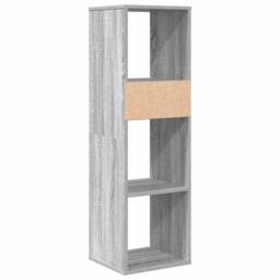 Berkfield Home Decorative Book Cabinet Grey Sonoma 34x31x112 cm Engineered Wood - Size: 34 x 31 x 112 cm - thumbnail 6