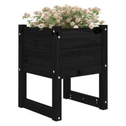 Berkfield Home Planter Black 40x40x52.5 cm Solid Wood Pine